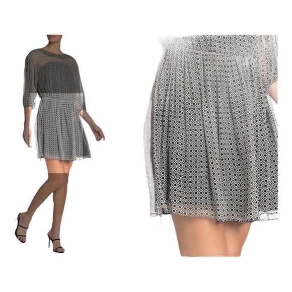 Joie Andora Geo Print 100% Silk Chiffon Dress Sz Medium floor model NWOT - Picture 3 of 7